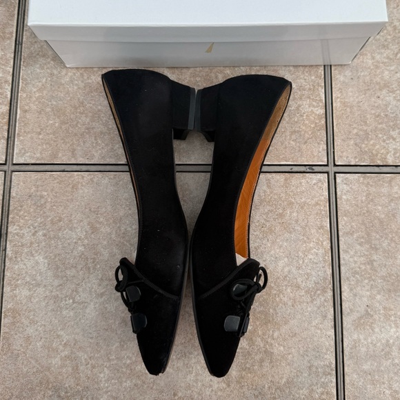 Lanvin en Bleu Women's Black Suede Shoes - Picture 11 of 16